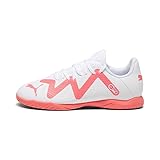 PUMA Future Play It Jr Fussballschuh, White Fire Orchid, 34 EU