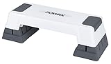 POWRX Aerobic Steppbrett 12/17/24cm (3 Stufen) Weiß I Stepper höhenverstellbar und rutschfest für...