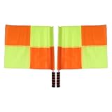 Fußball Schiedsrichterflagge | 2er Set Richter für Sport | Orange und Gelb, ergonomischer Griff...