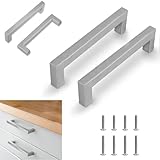 flintronic 2 Stück Möbelgriffe, Küchengriffe Silber mit Lochabstand 128mm, Edelstahl...