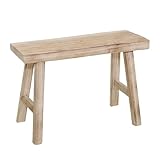 Spetebo Holz Blumenbank Natur rechteckig - 45 x 44 cm - Echtholz Deko Pflanzenständer - Massivholz...