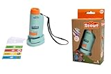 Simba 109452666 - Scout Kinder-Mikroskop ab 5 Jahre - kleines Taschenmikroskop (11 cm) mit...
