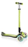 GLOBBER Elite Deluxe Lights – Tretroller Kinder, 120/80 mm, ABEC 5, 3-rädrig, höhenverstellbar,...