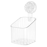 BESPORTBLE Saugnapf Badezimmer Organizer Kleines Transparentes Wandregal ohne Bohren Duschablage zur...