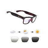 OhO sunshine Audio Transitional Glasses, Voice Control and Open Ear Style Listen Music and Calls...