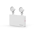 ENOVALITE LED Fluchtwegleuchte Notleuchte Twin-Spot mit Akku und Test-Funktion - 3h Notbetrieb - 6W...