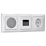 Busch-Jaeger Radio-Set: 8215 U-101 Radio DAB+ + 8252-914-101 Zentralscheibe Radio + 20 EUC-914...