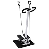 2in1 Fitness Stepper für Zuhause,Up-Down Swing Stepper mit Power Ropes und...