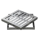 304 Edelstahl-Abflussabdeckung für den Außenbereich, quadratisch, Metall, Duschrinne für...
