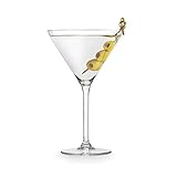 4X Martini Glas 260 ml I Klarglas I 18 x Ø 10,5 cm I Cocktail-Kelch I Martinischale, Cocktailspitz,...