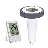 Chatthen Wireless Pool Thermometer, Floating Easy to Read with Indoor Temperature Monitor, IP67...