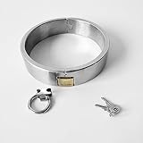 YAXZA Edelstahl SM Bondage Fetisch Halsband Halsreif Halsfessel Metall Sex Halsbänder O-Ring...