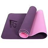 LCP Sports TPE Yogamatte, Fitnessmatte, Trainingsmatte 180x60 cm mit Tragegurt, 6mm dünn, extra...