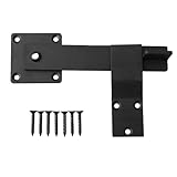 Homeponnew Scheunentürriegel 5,5 Zoll massives Eisen Klappschloss für Holztore, Zäune, Schuppen,...