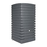 FLORANTIA Regentonne eckig Regenwassertank Quadrum 320 Liter anthrazit aus UV- und...
