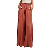 TYUIOP Wide Leg Pants Women Sommerhose Damen Leicht Sommer Locker Kleidung Hosen Blue Plissee...