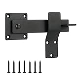 Türriegel Schlagladenüberwurf, Schwarz Tür Riegelschloss, 5.5in Überwurfriegel Torriegel für...