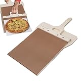 Toseky Sliding Pizza Peel Large Pizza Peel Sliding Pizza Oven Spatula with Hanging Holes Pala Pizza...