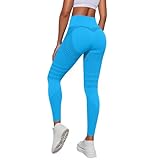 Scrunch Leggings Anti Cellulite Sport 3D Leggings Damen High Waist Lange Blickdicht Kompressions...