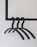 Metallbude Kleiderbügel FAY - 3er Set Schwarz - Bügel Kunststoff - Modernes & Platzsparendes...