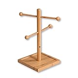 Kesper | Brez'n- und Wurstständer, 6-armig, Material: Bambus, Maße: 20 x 20 cm/Höhe: 37 cm,...