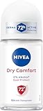 NIVEA Dry Comfort Deo Roll-On, Antitranspirant für 72h effektiven Schutz, antibakterielles...