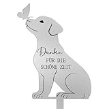 Namalu Metal Grabplatte mit Gravur Hund Gedenkstein Outdoor Grabschmuck Wetterfest Gedenktafel...