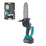TONFEION Elektro-Kettensäge 8 Zoll, Mini Akku-Kettensäge 400W Bürstenloser Motor, Elektrische...