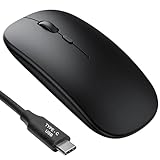 Bluetooth Maus 5.0 TypeC für MacBook / PC / Laptop / Computer, Wireless Mouse mit Akku, Laptop Maus...