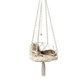 Eventerde Katzenschaukelbett, Katzenschaukel-Hängematte, Boho Makramee Katzenschaukel Hängematte,...