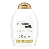 OGX Coconut Milk Shampoo (385 ml), feuchtigkeitsspendendes Haarpflege Shampoo mit Kokosmilch,...