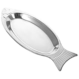 EXAOMBLE Edelstahl Fischform Servierplatte Magnetisch Glatt Langlebig Dekorativ für Zuhause und...