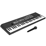 Fafeicy E-Piano mit Mikrofon, Mini-Digitaltastatur mit 51 Tasten, Musikinstrumente Als Geschenk für...