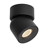 Aisilan Schwarz Deckenstrahler LED 9W Dimmbar, 360° Schwenkbar Deckenleuchte Strahler Innen 4000K...
