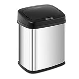 Fromm & Starck Sensor Mülleimer 20 L Abfalleimer mit Sensor Eckig Automatischer Mülleimer...