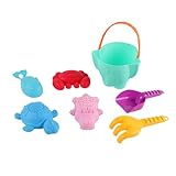 DRESSOOS 7 Teiliges Strandspielzeug Set Für Kinder Bagger Eimer & Schaufel Ideal Für Sandburgen &...