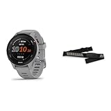 Garmin Forerunner 255S – GPS-Laufuhr mit individuellen Trainingsplänen & HRM-DUAL – Brustgurt...