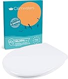 Calmwaters® Premium WC Sitz bis 250 kg, Made in EU, Toilettendeckel aus antibakteriellem Duroplast,...