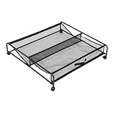 Gadpiparty Unterbett Aufbewahrungsbox mit Platzsparendes Schuhregal aus Metall mit Netzgewebe...