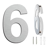 Edelstahl Hausnummer - Wetterfest und Pflegeleicht - Metallic Mattes Silber Finish - Moderner...
