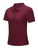 33,000ft Damen Poloshirt Kurzarm Golfshirt UPF50+ Sommer Wanderbluse Schnelltrocknendes Sportshirt...
