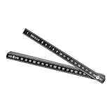 2 m langes schwarzes Zollstock, stabiles Messwerkzeug mit Metallnieten für lange Nutzungsdauer und...