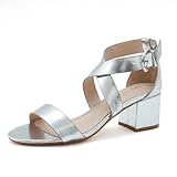 DUUCUB Sandalen Damen mit Absatz Bequem Sandaletten Riemchenpumps Sommer Elegant Sommerschuhe...