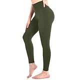 Sanpetix Hohe Taille weiche Leggings Damen, Frauen Dehnbare Hose für Damen, Fitnessstudio Army...