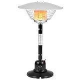 COSTWAY Terrassenheizer für Tischplatte, Gas-Heizstrahler, Tragbarer Tischheizer mit 4000 W...