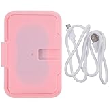 WRITWAA Tragbarer Feuchttuchwärmer USB mit Konstanter Temperatur Kompakt und Pink Feuchttuchheizung...