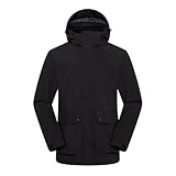 Herren Softshelljacke Kurze Gefütterte Funktionsjacke Wasserdichte Übergangsjacke mit Abnehmbarer...