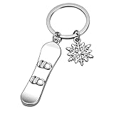 ARFUKA Schlüsselanhänger Edelstahl Auto Schlüsselanhänger Snowboard Anhänger Metall Keychain...