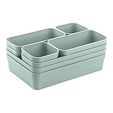 1x Schubladen-Organizer Set Aufbewahrungs-Box Einteiler Trenn-System verstellbar Utensilien Stauraum...
