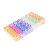 VILLFUL Fächer Schmuck Aufbewahrungsbox Transparente Nagelkunst Behälter mit Abnehmbaren...